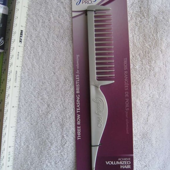 Goody Pro Volumized Hair Three Row Teasing Bristles Comb Tail Tease Smooth Salon - Picture 1 of 8